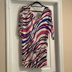 Diane Von Furstenberg silk jersey multi color dress